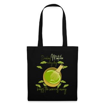 Japanese Green Tea Japan Matcha Tea - Stoffbeutel - Schwarz - Vorne