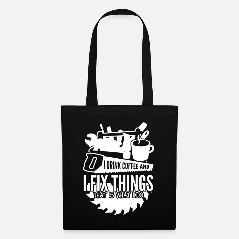 Dad DIY Craftsman Fix things Workshop - Tote Bag - black