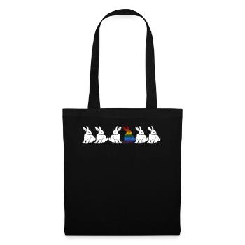 LGBT Bunny Gay Lesbian Rainbow Flag - Tote Bag - black - Front