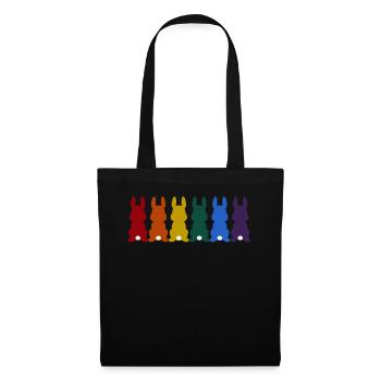 LGBT Gay Bunny Lesbian Rainbow Flag - Tote Bag - black - Front