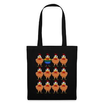LGBT Chicken Gay Lesbian Rainbow Flag - Tote Bag - black - Front