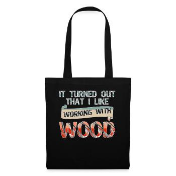 Lathe Woodturning Carpenter Wood Turner - Tote Bag - black - Front