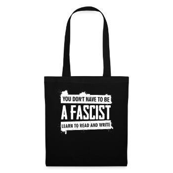 Humanité Antifascisme Respect Tolérance - Sac en tissu - noir - Devant