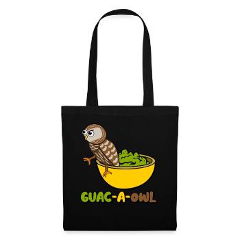 Guacamole Hibou Tortilla Chips Avocat - Sac en tissu - noir - Devant