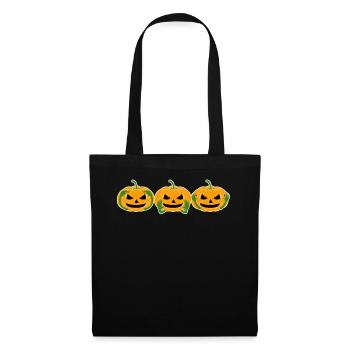 Pumpkin Three Monkeys 3 Pumpkins - Tote Bag - black - Front