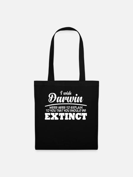 Darwin Award Darwinism Misanthrope - Stoffbeutel - Schwarz