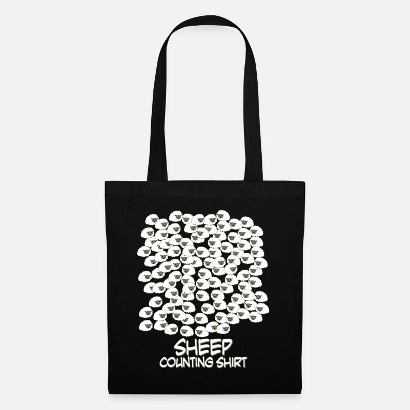 Counting Sheep - Stoffbeutel - Schwarz