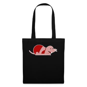 Rat taupe nu avec un bikini - Sac en tissu - noir - Devant