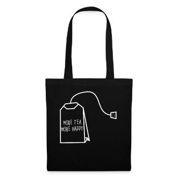 Tea Bag Tea Cup Tea Mug Teapot - Tote Bag - black - Front