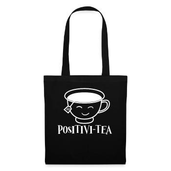 Tea Positive Bag Tea Cup Tea Mug Teapot - Tote Bag - black - Front