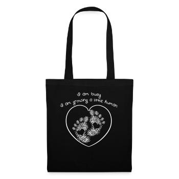 Enceinte Grossesse Maman Bébé - Sac en tissu - noir - Devant