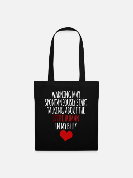 Pregnancy Baby Mother Heart Pregnant - Stoffbeutel - Schwarz