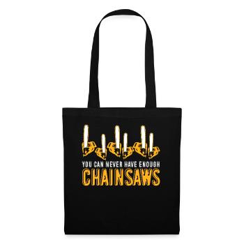 Chain Saw Chainsaws Chainsaw Fire Wood - Tote Bag - black - Front