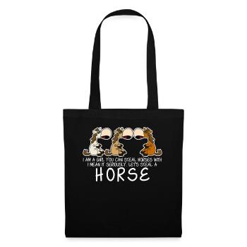 Horse Steal Riding Haflinger Horses - Tote Bag - black - Front