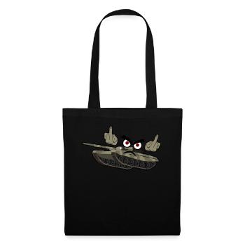 Doigt d’honneur Tank Driver Char de combat - Sac en tissu - noir - Devant