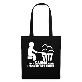 Sauna Spa Bien-être - Sac en tissu - noir - Devant