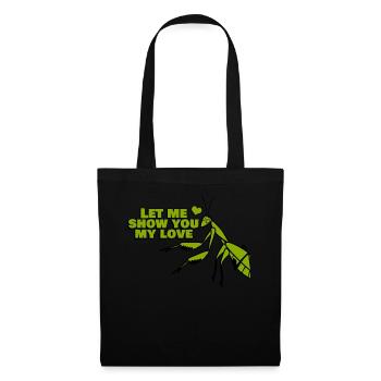 Praying Mantis Love Joke - Stoffbeutel - Schwarz - Vorne