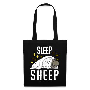 Sheep Sleeping Tired Sleep - Tote Bag - black - Front