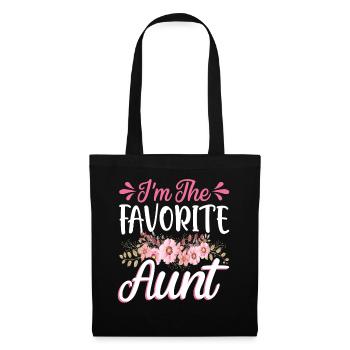 I'm The Favorite Aunt Baby Pregnancy Announcement - Tote Bag - black - Front