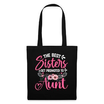 Promoted to Aunt Baby Pregnancy Announcement - Stoffbeutel - Schwarz - Vorne