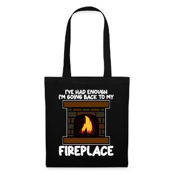 Fireplace Oven Firewood Stove - Tote Bag - black - Front