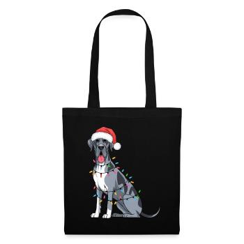 Great Dane Christmas Lights Xmas Dogs Gifts - Tote Bag - black - Front