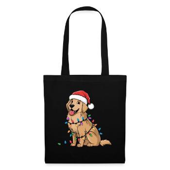 Golden Retriever Christmas Lights Xmas Dogs Gifts - Tote Bag - black - Front