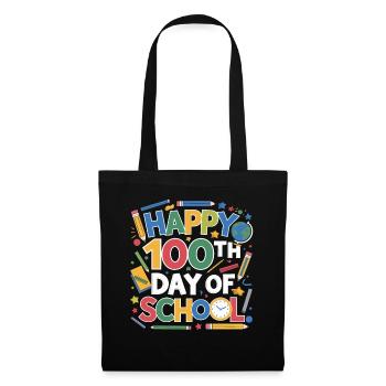 Happy 100th Day of School Colorful Classroom - Stoffbeutel - Schwarz - Vorne