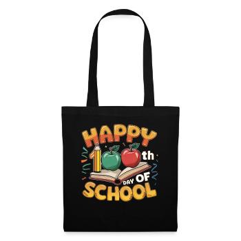 Joyeux 100e jour de l’école coloré filles garçons cadeau - Sac en tissu - noir - Devant
