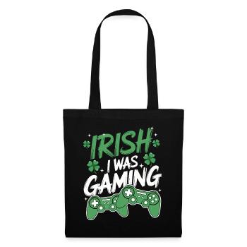 Irish I Was Gaming St Patrick's Day Gamer Men kids - Tote Bag - black - Front