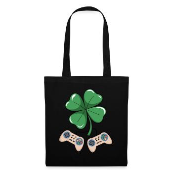 Gaming Shamrock St Patrick's Day Gamer Gifts Men - Stoffbeutel - Schwarz - Vorne