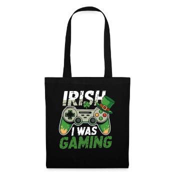 Irish I Was Gaming St Patrick's Day Gamer Men kids - Tote Bag - black - Front