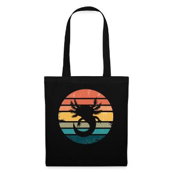 Axolotl Retro Sunset Axolotl Gifts Kids Boys Girls - Tote Bag - black - Front