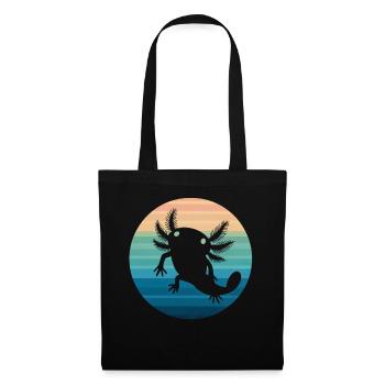 Axolotl Retro Sunset Axolotl Gifts Kids Boys Girls - Tote Bag - black - Front