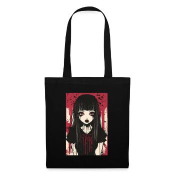 Horror Anime Manga Japan Japanese Creepy Kawaii - Tote Bag - black - Front