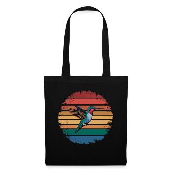 Retro Vintage Hummingbird Lover Nature Gifts - Stoffbeutel - Schwarz - Vorne