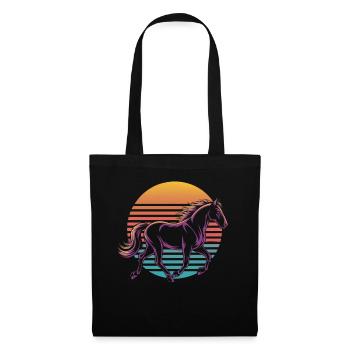 Retro Vintage Horse Animal Lover Horse Gifts - Stoffbeutel - Schwarz - Vorne