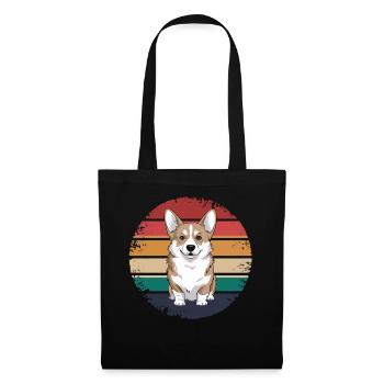 Retro Vintage Pembroke Welsh Corgi Lover Dog Gifts - Stoffbeutel - Schwarz - Vorne