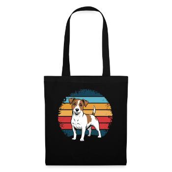 Rétro Vintage Jack Russell Terrier Chien Propriétaire Cadeaux - Sac en tissu - noir - Devant