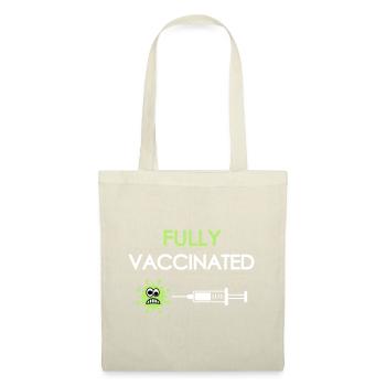 Vollständig geimpft, covid, fully vaccinated - Stoffbeutel - Natur - Vorne