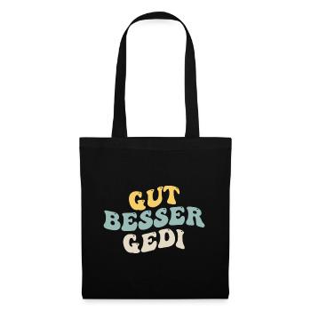 Gut Besser Gedi - Stoffbeutel - Schwarz - Vorne