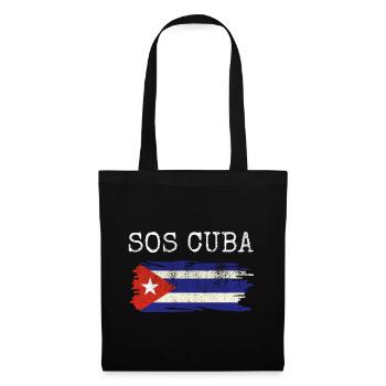 Cuban Flag Free Cuba Libre Patria Y Vida Shirt - Sac en tissu - noir - Devant