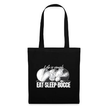 Eat Sleep Bocce Ball Set avec Jack Bocci Game - Sac en tissu - noir - Devant