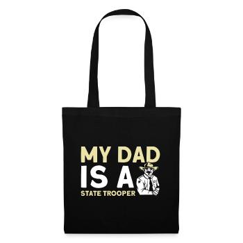 Papa Policier Du Service de Police Policier - Sac en tissu - noir - Devant