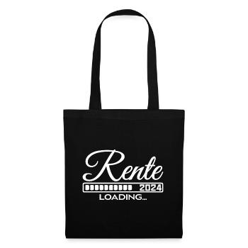 Rente 2024 Loading - Stoffbeutel - Schwarz - Vorne