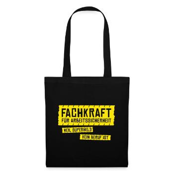 Superheld Fachkraft Arbeitssicherheit Superheld - Stoffbeutel - Schwarz - Vorne