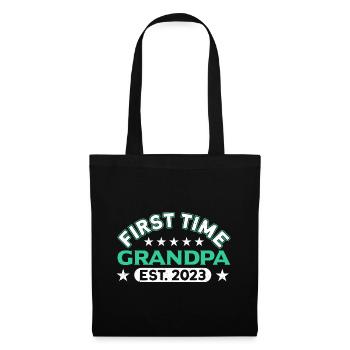 First Time Grandpa est. 2023 Father's Day - Tote Bag - black - Front