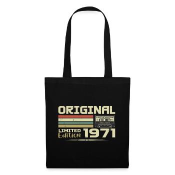 Retro 1971 Geburtstagsgeschenk Jahrgang 1971 Original - Stoffbeutel - Schwarz - Vorne