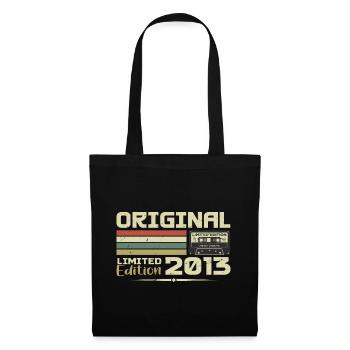 Retro 2013 Geburtstagsgeschenk Geboren im Jahr 2013 Original - Stoffbeutel - Schwarz - Vorne