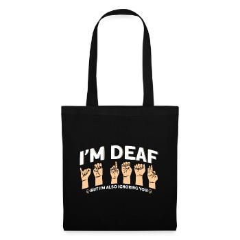 Hearing aid Sign language Deaf people - Tote Bag - black - Front